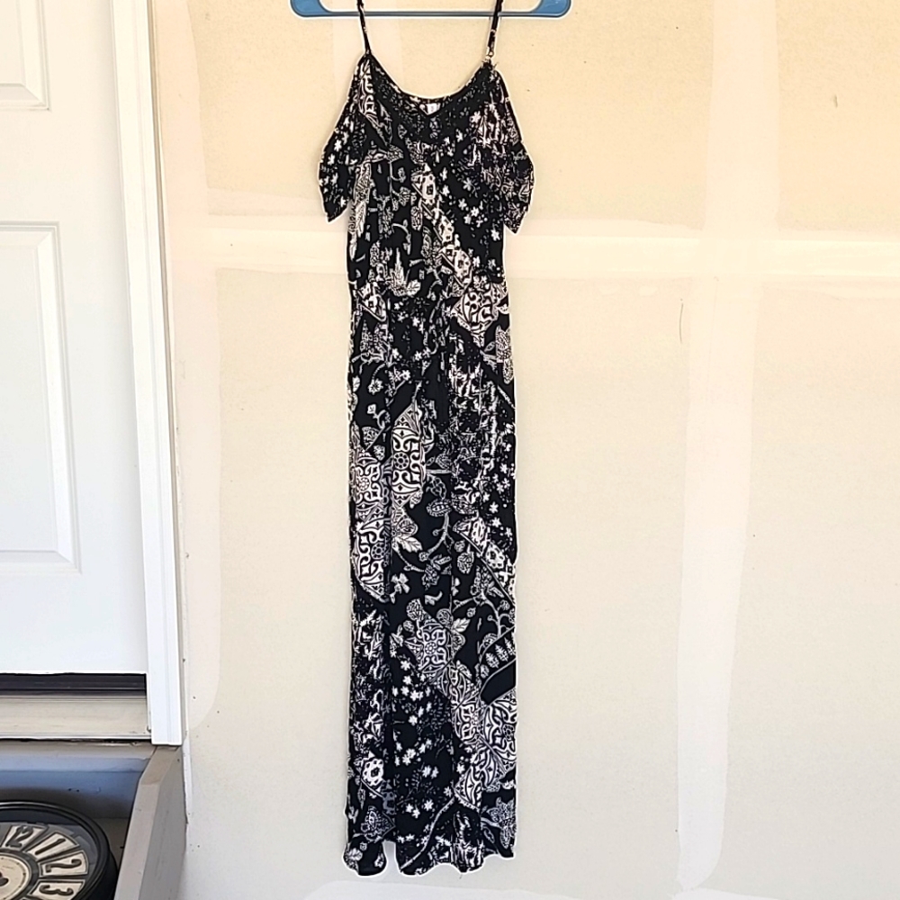 Black maxi summer dress